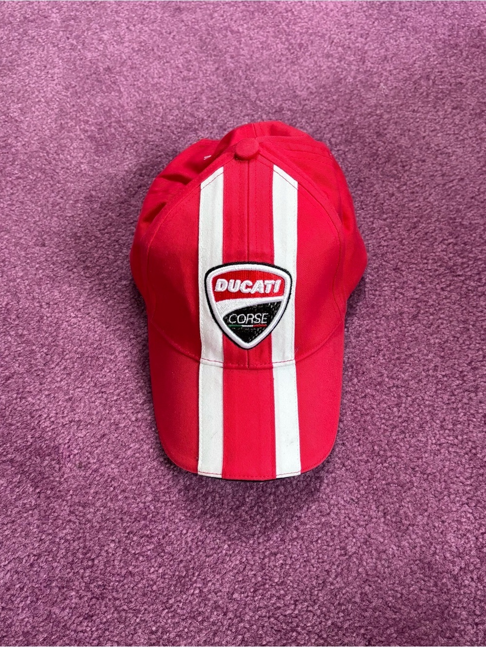 Ducati Corse Red Racing Stripe Cap
